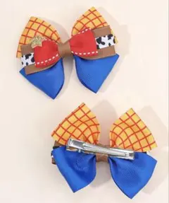 トイストーリー　ウッディー　ジェシー　リボン　ピン　ヘアクリップ ヘアピン