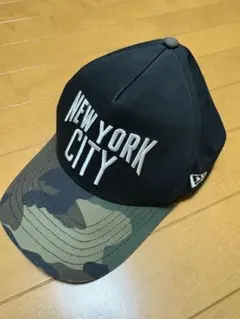 New Era ニューエラ　ブラック　迷彩　フリーサイズ 9FORTY キャップ