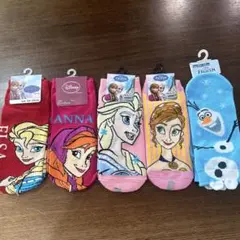 新品　アナと雪の女王　エルサ　アナ　オラフ　アナ雪　ソックス　5足セット