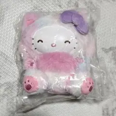 【レインボー】ファインフェイスキャット ハローキティ マスコット ぬいぐるみ