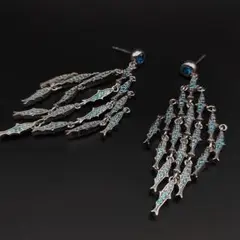 ブランドデザイナー・完売絶版「魚型 K18ゴールドメッキ sv925 ピアス」