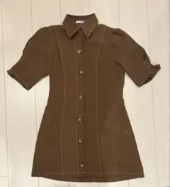 SLY ブラウン ミニワンピース 半袖