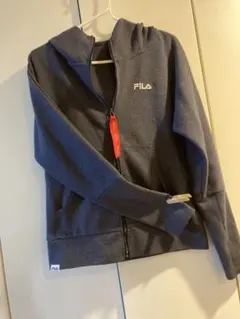 FILA ダークグレー フード付きパーカー