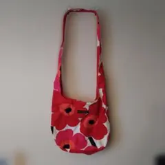 marimekko フラワープリント ショルダーバッグ