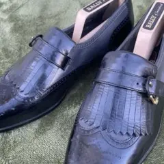 未使用　バリー　シューキーパー付　ウイングチップ　ローファー6.5 24.5cm