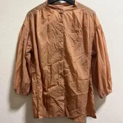 INNOWAVE ブラウン 五分袖シャツ ブラウスSサイズ