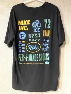 【値下げセール中】NIKE ロゴ　黒Tシャツ L