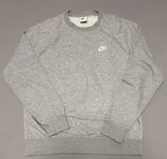 【美品】Nike ナイキ グレー トレーナー スウェット 刺繍ロゴ L