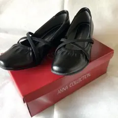 ANNA COLLECTION クロスゴムストラップパンプスのサムネイル
