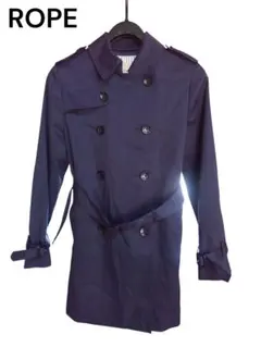 ROPE 紺色 トレンチコート ダブルブレスト