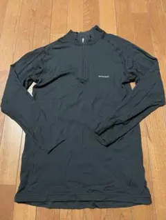 モンベル　アウトドア ハーフジップ 長袖シャツ M 黒