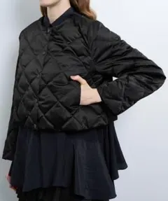 TAION ブラック キルティングジャケット 36