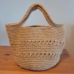 麻ひもバッグ➆　ハンドメイド