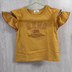pair manon フリルスリーブ配色ステッチロゴTシャツ 110cmのサムネイル