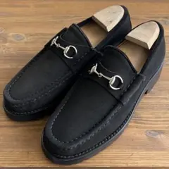 GUCCI ホースビット ラグソールローファー 黒銀 36 1/2 C 23.5
