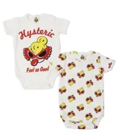 ⚠️4月中のみ出品 ヒスミニ 半袖ロンパース 総柄 FREE