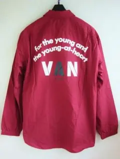 【別注品・新品】VAN JACKET　バックロゴ　カバーオール　Red　LLのサムネイル