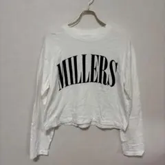 【ロデオクラウンズ】（F）Tシャツ ロゴプリント クロップド丈 カジュアル 長袖