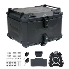 バイク リアボックス 55L アルミ 背もたれ パット バイク用リアボックス