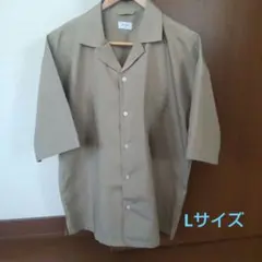 美品【Right-on】PLUS ONE 半袖シャツ/ベージュ Lサイズのサムネイル