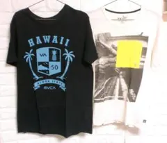 【2枚セット】RVCA / VOLCOM Tシャツ Sサイズ ブラック ホワイトのサムネイル