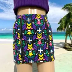H&M カラフル幾何学模様タイトスカート サブカル レア ヴィンテージ