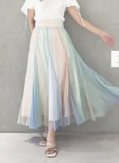 MERCURYDUO グラデーションチュールボリュームスカート S