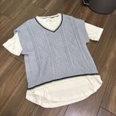 ベスト付きトップス　150