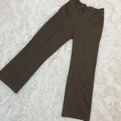 L ❤️ローリーズファーム❤️ 千鳥格子パンツ レディース ブラウン 春秋