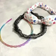 【新品未使用✨】キッズ　カチューシャ　ヘアバンド　セット