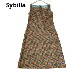 Sybillaサークル刺繍 ノースリーブワンピース