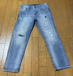 ユニクロ スリムボーイフレンドフィットアンクルジーンズデニム　 M