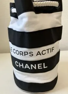 シャネル　CHANEL　プールバック　巾着　ノベルティ　ボーダー
