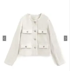 GRL ノーカラーツイードジャケット［dk1334］