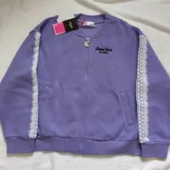 新品★JENNI　140　裏起毛レースブルゾン