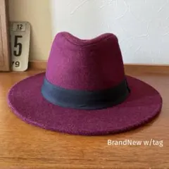 【タグ付デッドストック/未着用】フェルト フェドラ ハット 中折れハット