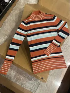 AZUL リブ編みハイネックセーター