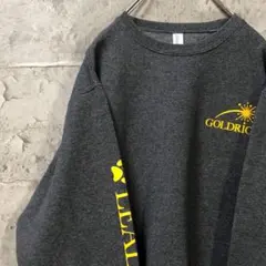 GOLDRICK ワンポイント 企業ロゴ オーバー プリ スウェット
