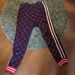 GUCCI、グッチ、GGロゴパターン ジョガーパンツ ネイビー