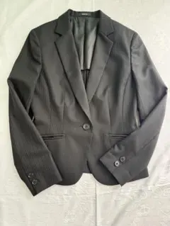 COMME CA ISMブラック ストライプスーツジャケットリクルート 卒業入学