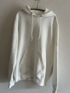 GU スウェットプルパーカー 長袖 M 白 フード付き