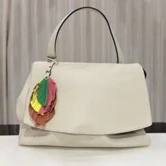 【リパーニ】本革ハンドバック ホワイト