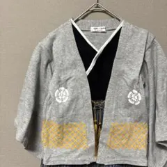 90cm 羽織り袴風ロンパース 男の子　誕生日　セレモニー