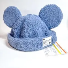 新品 東京ディズニーリゾート ファンキャップ ブルー 青 ミッキー ボア 帽子