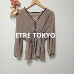 ETRE TOKYO ドット柄 ウエスト シャーリング シアー トップスのサムネイル