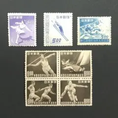新品未使用 琉球郵便 空手切手 3セント 1964年 1965年 4枚セット