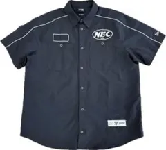NEW ERA 韓国　NEC ワークシャツ 黒 半袖 ニューエラ　レアのサムネイル