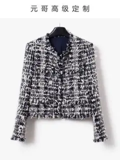 ネイビーツイードジャケット✨年中大活躍！結婚式やパーティーにもOK