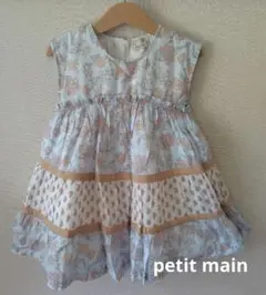 petit main◆ベビーキッズワンピース◆水色◆90サイズ
