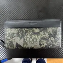 COACH 長財布 花柄 ブラックのサムネイル
